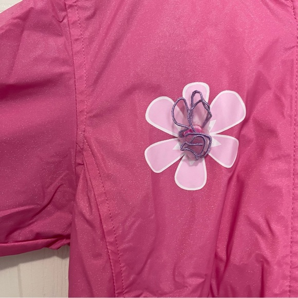 Barbie Big Girl Pink Sparkly Pink Light Hooded Jacket 5 - Picture 10 of 12